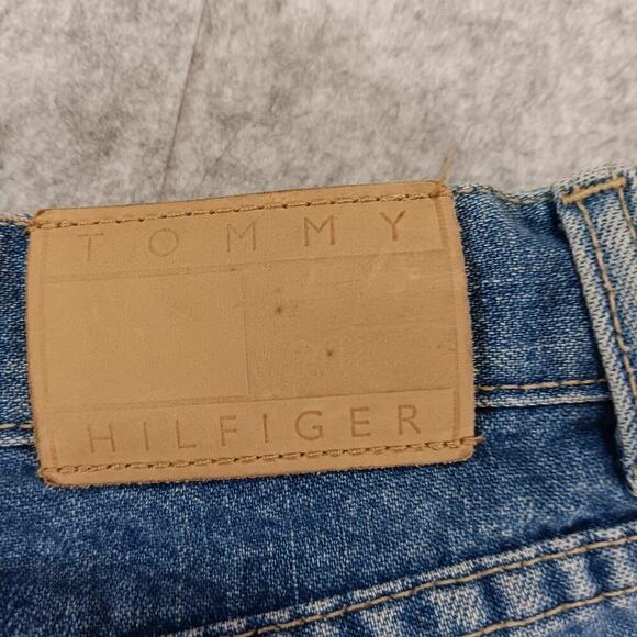 Tommy Hilfiger Women's Blue Denim Jean Shorts Size 4 Y2K Vintage Cutoff - Picture 8 of 9